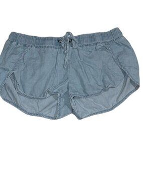 Fabletics Light Blue Drawstring Athletic Shorts - Womens M